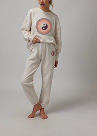 SPIRITUAL GANGSTER - YYIN YANG MALIBU SWEATPANT - WHITE SAND