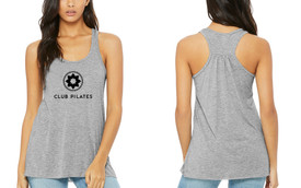 CLUB PILATES - STACKED CP RACERBACK TANK - ATHLETIC HEATHER
