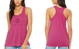 CLUB PILATES - STACKED CP RACERBACK TANK - BERRY