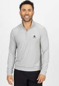 CLUB PILATES - MEN'S CP QUARTER ZIP - GREY/BLACK