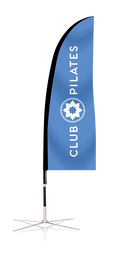 CP - 11' Blade Flag Kit, Mirror, With Cross Base - Blue (Drop Ship)