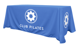 CP - Table Throw, 6Ft Full Bleed Digital Custom Print - Blue (Drop Ship)