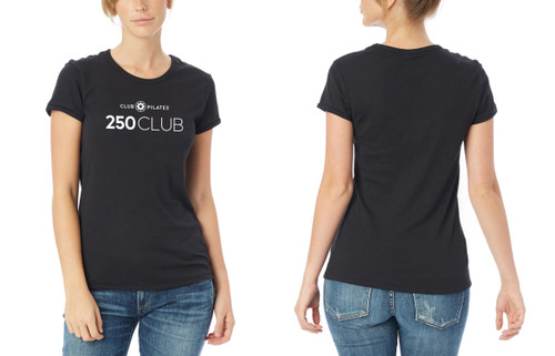 CLUB PILATES - 250 CLASS TEE	- BLACK