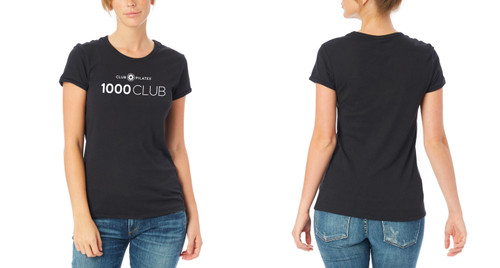 CLUB PILATES - 1000 CLASS TEE - BLACK