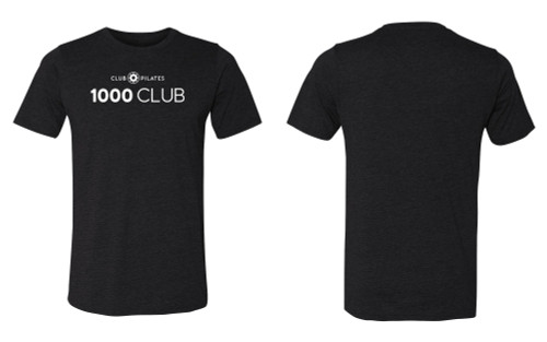 CLUB PILATES - 1000 CLASS MENS TEE - BLACK