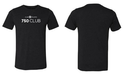 CLUB PILATES - 750 CLASS MENS TEE - BLACK