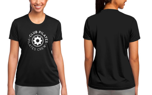 CLUB PILATES - CP CREW TECH TEE - BLACK
