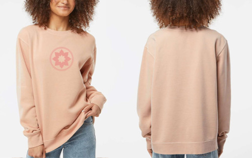 CLUB PILATES - MANDALA CREW NECK - PIGMENT DUSTY PINK