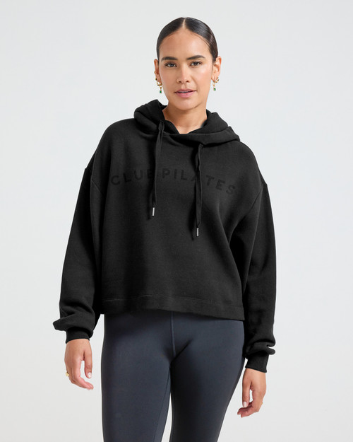 CLUB PILATES - COZY HOODIE - BLACK CP