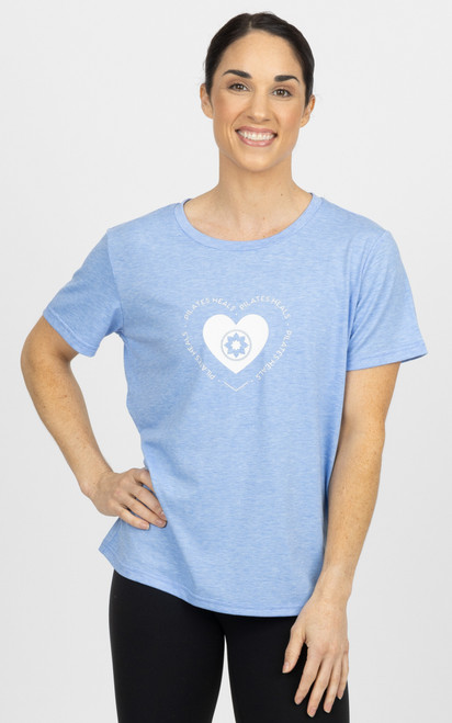 CLUB PILATES - PILATES HEALS TEE - BLUE