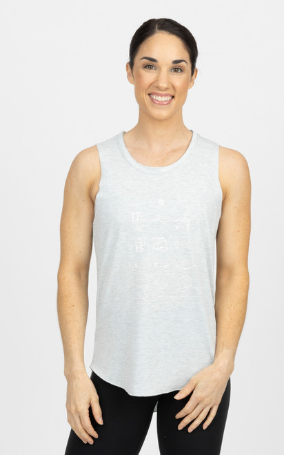 CLUB PILATES - MOVEMENT HEALS TRIBLEND TANK - GREY