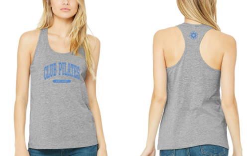CLUB PILATES - VARSITY CP RACERBACK TANK - ATHLETIC HEATHER