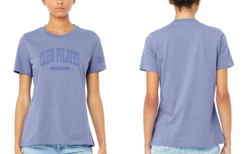 CLUB PILATES - VARSITY CP ESTABLISHED TEE - LAVENDER BLUE