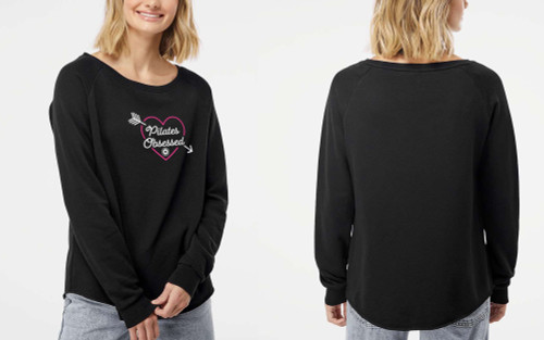 CLUB PILATES - PILATES OBSESSED CREWNECK - BLACK