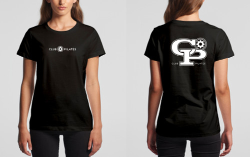 CLUB PILATES - CP INITIAL TEE - BLACK