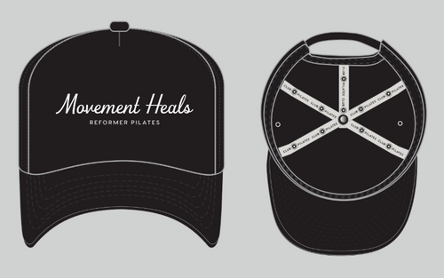 CLUB PILATES - MOVEMENT HEALS HAT - BLACK/WHITE