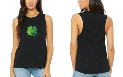 CLUB PILATES - LUCKY IN LOVE MUSCLE TANK - BLACK