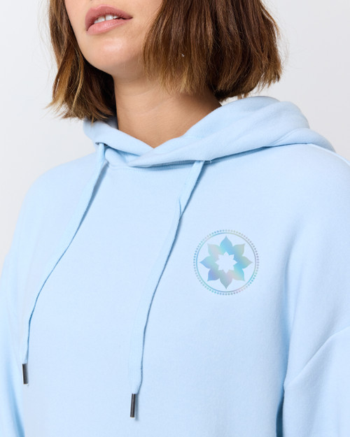 CLUB PILATES - COZY HOODIE - IRIDESCENT SKY BLUE