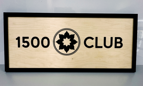 Club Pilates - 1500 Class Plaque - Wood (14X32)