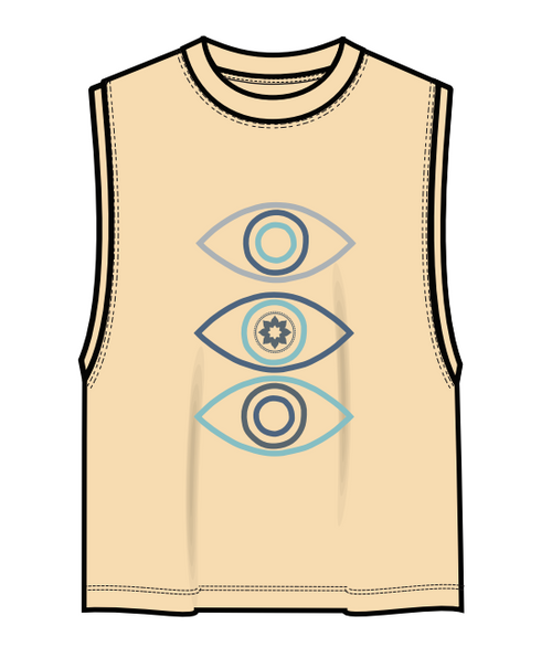 SPIRITUAL GANGSTER - CP EYES CRAWFORD CROP TANK - MELLOW YELLOW