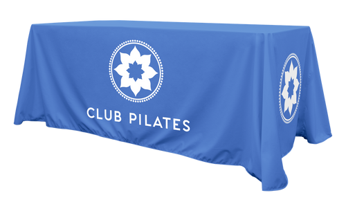 CP - Table Throw, 6Ft Full Bleed Digital Custom Print - Blue (Drop Ship)