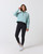 CLUB PILATES - FLEECE HALF ZIP SWEATSHIRT - DUSTY TEAL