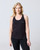 CLUB PILATES - CLASSIC RACERBACK TANK - BLACK TURQ CP SCRIPT
