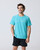 CLUB PILATES - MEN'S PERFORMANCE TEE - TURQ CP