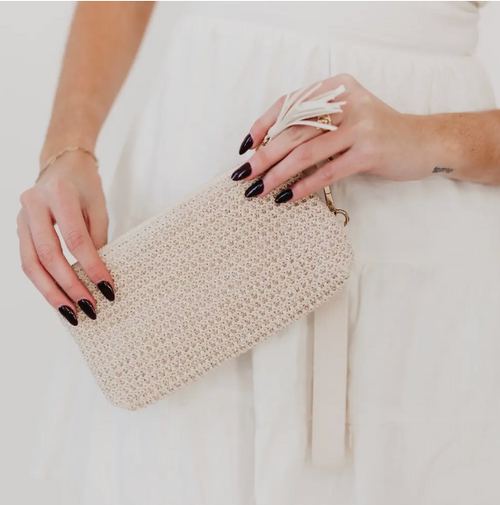 ROME RAFFIA WRISTLET - CREAM