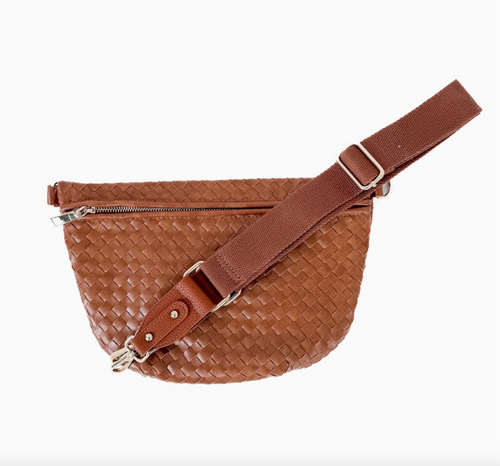SIMPLY SOLID BAG STRAP - BROWN