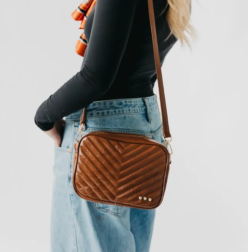COCO QUILTED CAMERA BAG - MOCHA