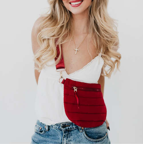 JOLIE PUFFER BAG - CRIMSON RED JOLIE PUFFER BAG - CRIMSON RED