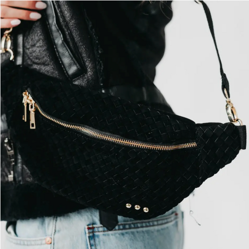 SUSIE SUEDE BUM BAG - BLACK SUSIE SUEDE BUM BAG - BLACK