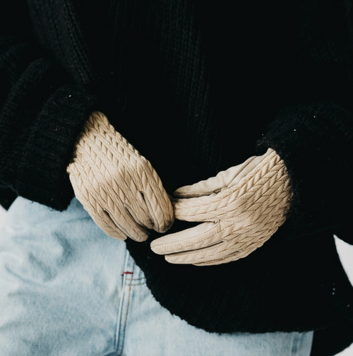 PS QUILTED GLOVE - TAN