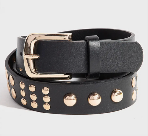 MULTI STUDDED BELT - BLACK