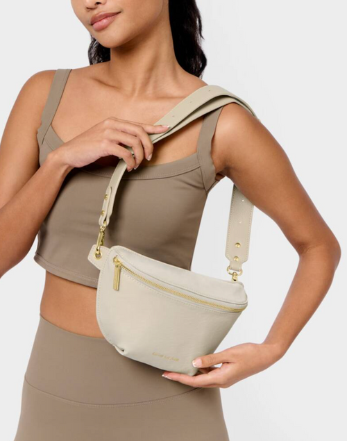 Nylon-Luxe Belt Bag - CHALK