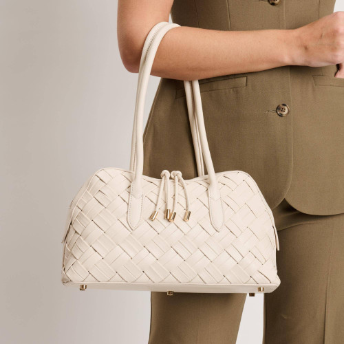 Lotus Shoulder Bag: Oatmilk