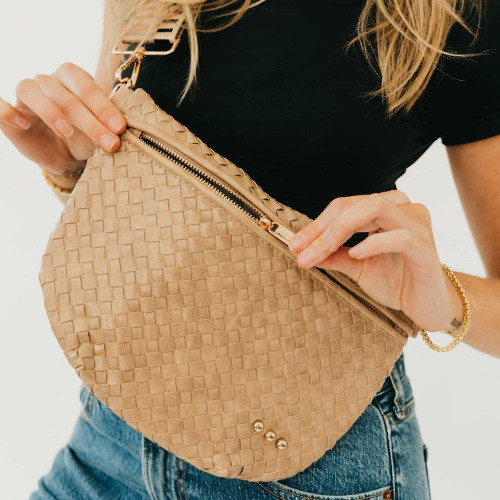 Westlyn Woven Bum Bag: Taupe