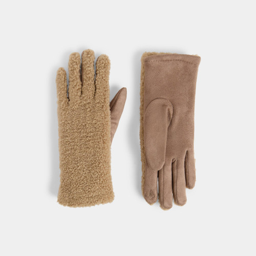 Sherpa Gloves: Tan / One Size