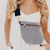 WESTLYN WOVEN CHECKERED BUM BAG - NAVY