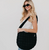 CARMEN QUILTED HOBO BAG - BLACK