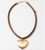 ejl7n2994-1 BROWN/BRUSHED GOLD HEART