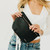 Diagonal Woven Westlyn Bag: Black/Cream
