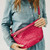 Westlyn Woven Bag: Checkered Burgundy