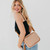 Woven Willow Crossbody Bag: Cream