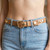 Disc Studded Belt: BRN/GLD