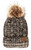 CC Mix Yarn Pom Hat: BLK MLT