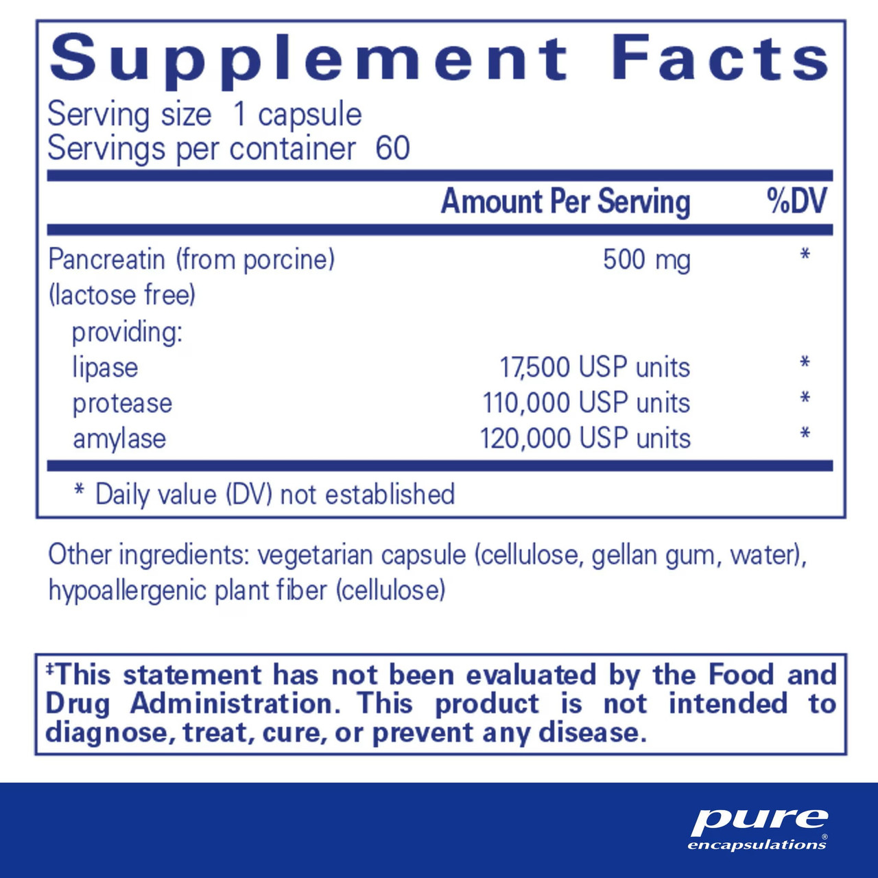 Pancreatic Enzyme Formula | Pure Encapsulations