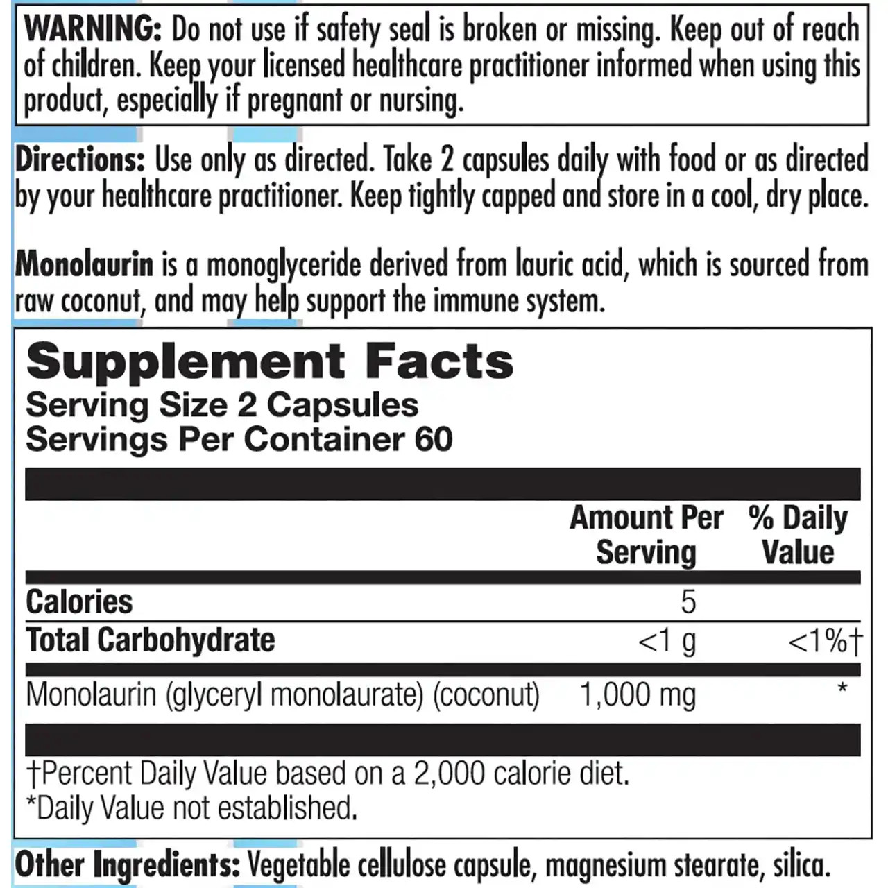 Monolaurin 120c by Nutra Biogenesis