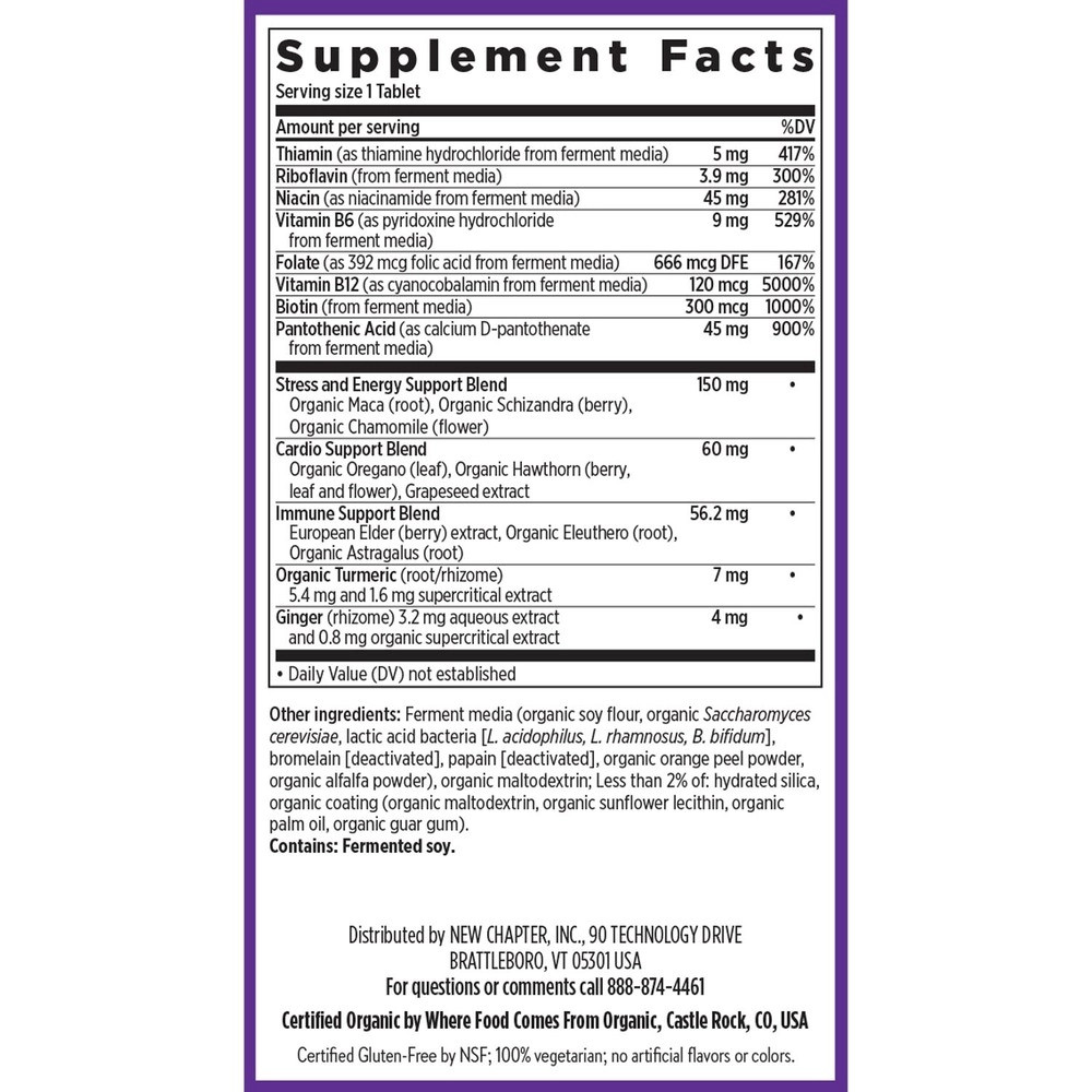 Best Chapter Label Coenzyme B Food Complex 90t by New Chapter